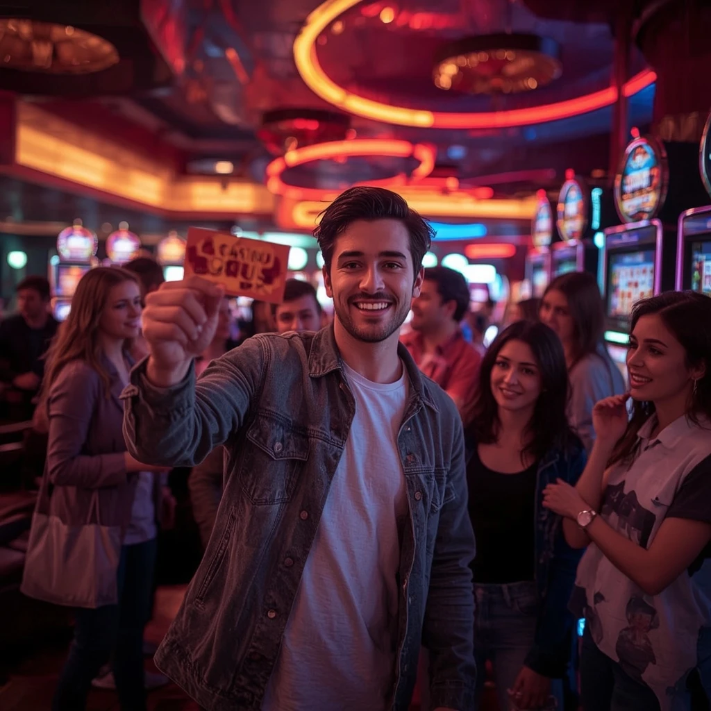 personne tenant un bonus BIT CASINO